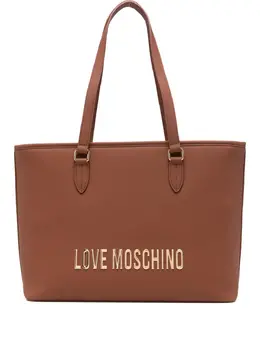Love Moschino: Коричневая сумка-шоппер 
