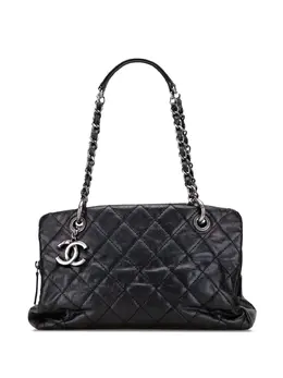 CHANEL Pre-Owned: Чёрная сумка-шоппер 