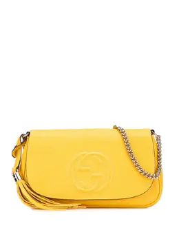 Gucci Pre-Owned: Серебристая сумка через плечо 