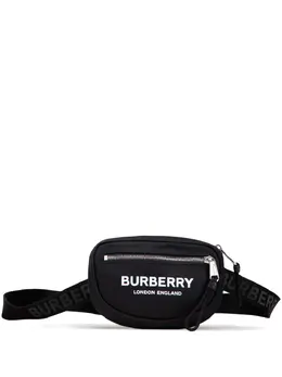 Burberry Pre-Owned: Чёрная поясная сумка 