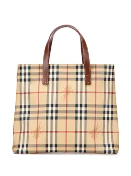 Burberry Pre-Owned: Коричневая сумка-шоппер 