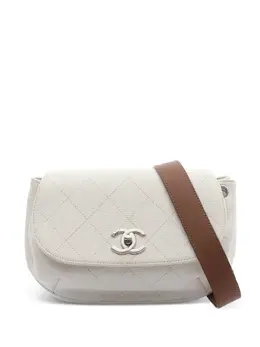 CHANEL Pre-Owned: Белая сумка через плечо 