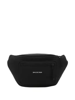 Balenciaga: Чёрная поясная сумка  Explorer