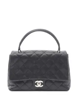 CHANEL Pre-Owned: Чёрная сумка-шоппер 