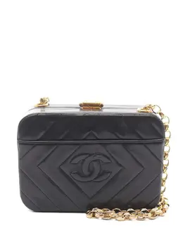 CHANEL Pre-Owned: Чёрная сумка через плечо 