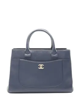 CHANEL Pre-Owned: Синяя сумка-шоппер 