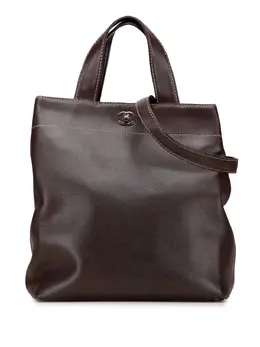 CHANEL Pre-Owned: Коричневая сумка-шоппер 