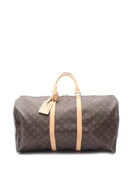 Louis Vuitton Pre-Owned: Коричневая дорожная сумка 