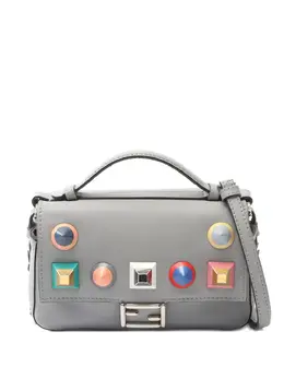 Fendi Pre-Owned: Серебристая сумка-шоппер 