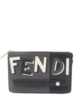 Fendi Pre-Owned: Чёрный клатч 