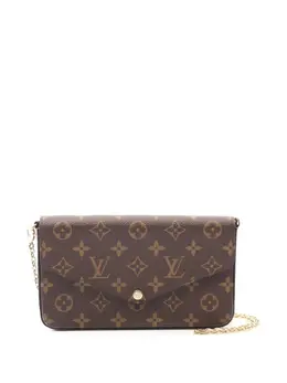 Louis Vuitton Pre-Owned: Коричневая сумка через плечо 