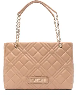 Love Moschino: Бежевая сумка 