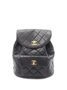 CHANEL Pre-Owned: Чёрный рюкзак 