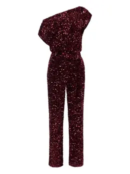 Elisabetta Franchi: Бордовый комбинезон 