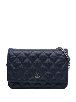 CHANEL Pre-Owned: Серебристый кошелёк 