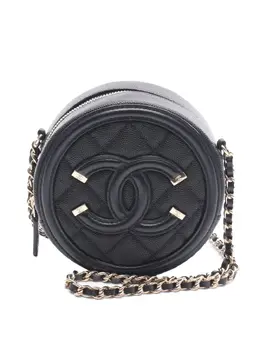 CHANEL Pre-Owned: Чёрный клатч 