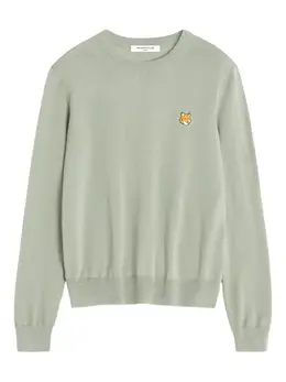 Maison Kitsuné: Свитер цвета хаки 
