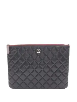 CHANEL Pre-Owned: Чёрный клатч 