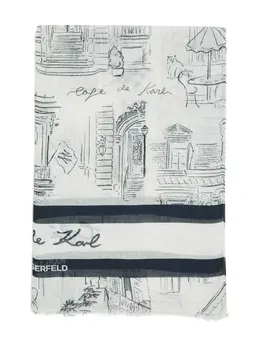 Karl Lagerfeld: Белый шарф 