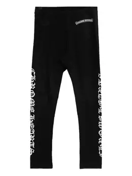 Chrome Hearts: Чёрные легинсы 
