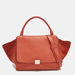 Celine: Оранжевая сумка на руку 