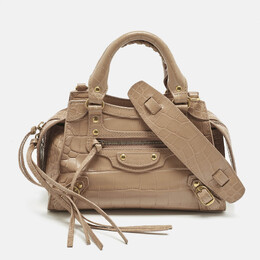 Balenciaga: Бежевая сумка 