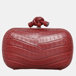 Bottega Veneta: Красный клатч 