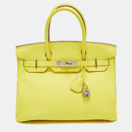 Hermes: Жёлтая сумка  Birkin 30
