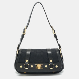 Versace: Чёрная сумка  Monogram