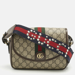 Gucci: Бежевая сумка  GG Supreme