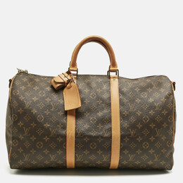 Louis Vuitton: Коричневая сумка  Keepall