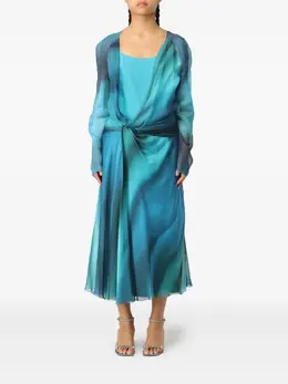 Alberta Ferretti: Шифоновое платье 