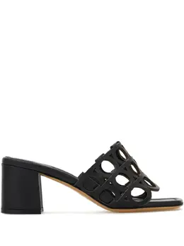 Ferragamo: Чёрные сандалии  Gancini