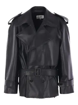 MM6 Maison Margiela: Кожаная куртка 