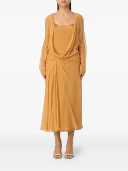 Alberta Ferretti: Драпированное платье 