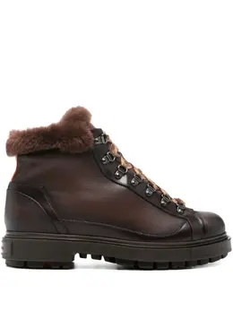 Santoni: Тёмные ботинки 
