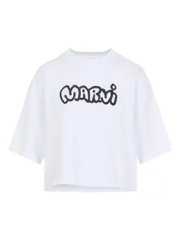 Marni: Белая футболка 