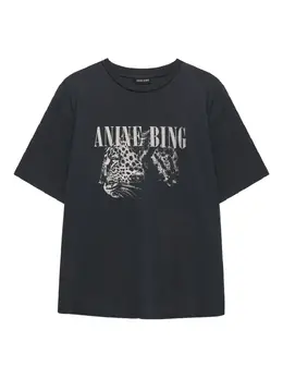 ANINE BING: Чёрная футболка 