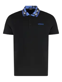 Versace: Поло с воротником 
