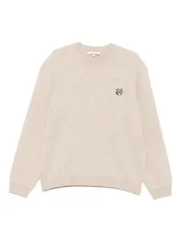 Maison Kitsuné: Бежевый свитер 