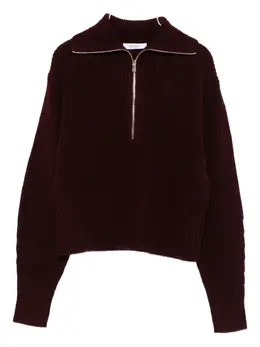 Max Mara: Бордовый свитер 