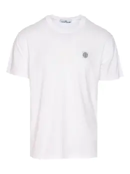 Stone Island: Белая футболка 