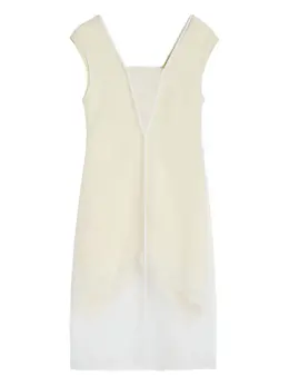 Jil Sander: Платье с v-образным вырезом 
