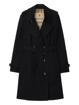 Burberry: Чёрный плащ  Chelsea Heritage