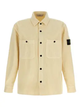 Stone Island: Бежевая рубашка  Compass