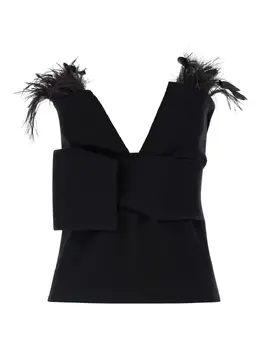 Alberta Ferretti: Топ с бантом 