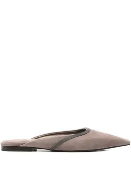 Brunello Cucinelli: Коричневые сабо  Monili