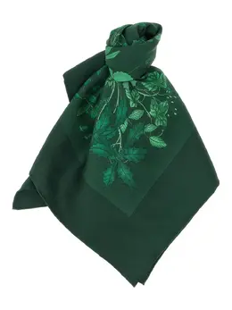 Gucci: Зелёный шарф  Flora