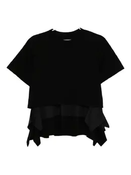 sacai: Чёрная футболка 