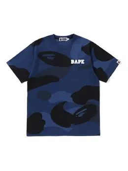 A BATHING APE®: Синяя футболка 